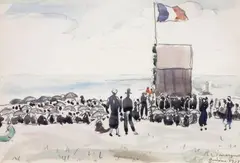 Plage à Audierne by Albert Marquet, 1928, Aquarelle, sold Apr 2011