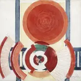 Etude pour « La forme du vermillon », circa 1931 by František Kupka, Aquarelle et gouache, sold Mar 2011