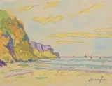 Bord de mer by Maxime Maufra, Aquarelle signée en bas à droite, sold Dec 2017