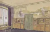 Projet pour la décoration d'un intérieur by François Picquefeu, Aquarelle, sold Dec 2017