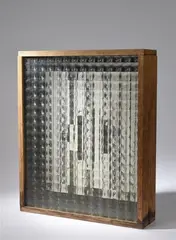 Oeuvre profonde cinétique N° 11 by Victor Vasarely, 1956, Gouache sous verre, montée dans une caisse en bois, sold May 2017