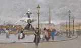 La Concorde by Eugène Galien-Laloue, Gouache, sold May 2017