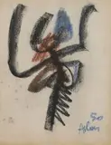 Sans titre by Jean-Michel Atlan, 1950, Pastel et fusain, sold Nov 2022