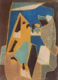 Intérieur cubiste by Émile Gilioli, 1941, Pastel, sold Nov 2022