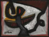 Sans titre, (recto-verso), circa 1954 by Jean-Michel Atlan, Pastel, sold Nov 2022