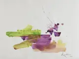 Sans titre by Georges Mathieu, 2003, Aquarelle, sold Nov 2022