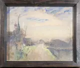 Chemin de Veseronce by François-Auguste Ravier, Aquarelle gouachée, sold Nov 2022