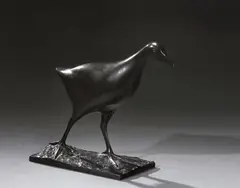 Poule d'eau (terrasse imitant le sol) Modèle créé en 1923 by François Pompon, Bronze à patine brune Edition par Valsuani à partir de, sold Nov 2022