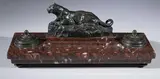 Encrier à la Panthère de Tunis n°2 by Antoine-Louis Barye, Épreuve en bronze à patine brune, sold Nov 2022