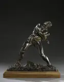 Le prisonnier by Pierre le Faguays, Épreuve en bronze à patine brune signée sur la terrasse, sold Nov 2022