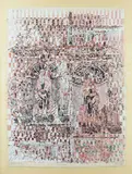 Il Viale, Laversine by François Rouan, 1984, Gouache et encre sur des bandes de papier, sold Mar 2021
