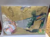 Rencontre II by Ger Glataster, 1970, Technique mixte et collage sur toile, sold Mar 2021