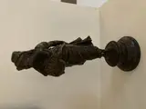Femme à l'éventail by Adrien Étienne Gaudez, Bronze argenté vers, sold Jan 2021