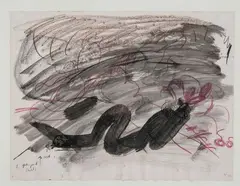 Sans titre by Per Kirkeby, 1980, Mine de plomb, encre, lavis d'encre et crayon de couleur sur papier, sold Jun 2020