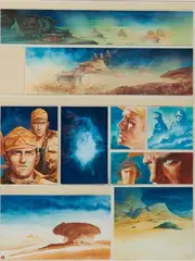 XHG-C3, La terre de mes ancêtres by William Vance, Aquarelle et gouache sur cartons découpés puis assemblés pour former la planche, sold Jun 2020
