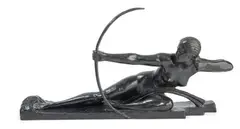La grande archère by Marcel-André Bouraine, Epreuve d'édition en bronze patiné, sold Jun 2020