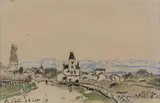 La villa Beau-séjour devant la Côte Saint-André by Johan Jongkind, 1878, Aquarelle gouachée sur traits de crayon noir, sold Mar 2013
