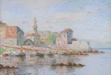 Pêcheurs à Saint-Tropez by Auguste Pégurier, Pastel signé en bas à gauche, sold Nov 2013