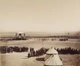 La messe du 4 octobre, camp de Châlons by Gustave Le Gray, 1857, Épreuve d?époque sur papier albuminé, à partir d?un négatif verre au collodion, montée sur, sold Nov 2013