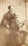 Marie et Alphonse De Launay dessinant, Honguemare by Alphonse de Launay, 1862, Épreuve d?époque sur papier albuminé au format carte de visite, sold Nov 2013