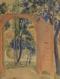 La route de la villa, Sienne by Maurice Denis, Aquarelle, sold Jun 2013