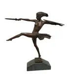 L'Amazone by Pierre le Faguays, Bronze à patine brune signé sur la terrasse, sold Jun 2024