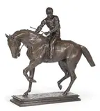 Le Grand Jockey by Isidore Bonheur, Bronze à patine brune signé, sold Jun 2014