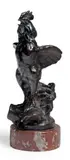 Le coq by Jules Jourdain, Bronze à patine brune, sold Jun 2014