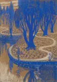 Bord de rivière by Constant Montald, Gouache sur papier, sold Jun 2014