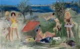 Bains de mer by Alice Frey, 1968, Toile, sold Jun 2014