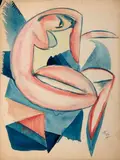 Étude by Pierre-Louis Flouquet, Crayon et aquarelle sur papier, sold Jun 2014