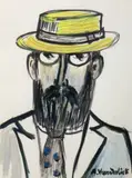 Portrait by Armand Vanderlick, Gouache sur papier, sold Jun 2014