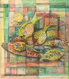 Poissons by Marcel-Louis Baugniet, 1920, Aquarelle, encre et crayon sur papier, sold Jun 2014