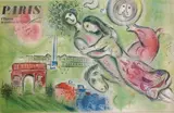 d'apres - Paris, L'Opéra, le plafond de Chagall, circa 1964 by Marc Chagall, Affiche gravée par Sorlier et imprimée par Mourlot, sold May 2023