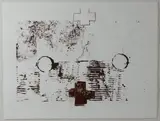 Sans titre by Guy Ferrer, 1996, Lithographie et collage sur papier, sold May 2023