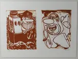 Sans titre by Hervé Di Rosa, 1997, Lithographie sur papier, numerotée, sold May 2023
