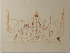 Sans titre by Jorge Camacho, Lithographie sur papier, numerotée, sold May 2023