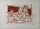 Sans titre by Valerio Adami, Lithographie sur papier, numerotée, sold May 2023