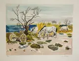 Chevaux au bord de l'étang by Yves Brayer, 1973, Lithographie sur vélin d'Arches, sold May 2023