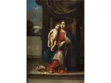 Madonna mit Jesusknaben by Pierre Mignard d. Ä., oil on canvas, offered Jun 2023
