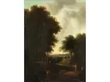 Italienische Waldlandschaft by F. Schellhase, oil on canvas, offered Dec 2021