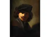 Selbstbildnis mit Samtbarrett by Rembrandt Harmensz van Rijn, oil on canvas, offered Mar 2019