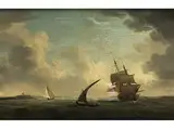 Marinestück by Charles Brooking, oil on canvas, sold Apr 2016