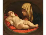 Die Jungfrau Maria mit dem Schlafenden Jesusknaben by Elisabetta Sirani, oil on canvas, offered Sep 2025