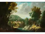 Landschaft by Monogrammist P. P., oil on canvas, sold Jul 2018