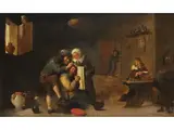 Der Besuch des Doktors by David Teniers d.J., oil on canvas, offered Mar 2024