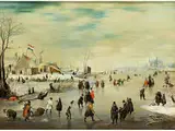 Eisvergnügen by Hendrick Avercamp, oil on panel, sold Dec 2016