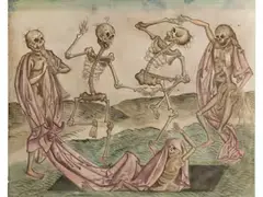 Untitled by Ein Totentanz, tempera, sold Sep 2022