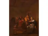 Im Innenraum Einer Taverne by Egbert van Heemskerck d. Ä., oil on canvas, offered Mar 2023