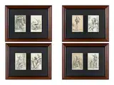 Acht Radierungen mit Figuren, Meist Soldaten, Wohl des 19. Jahrhunderts by Salvator Rosa, etching, offered Jun 2023
